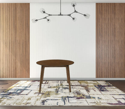 42" Walnut Rounded Solid Wood Dining Table