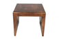24" Copper Rustic Solid Wood Square End Table