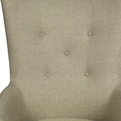 28" Sand 100% Polyester And Natural Solid Color Lounge Chair