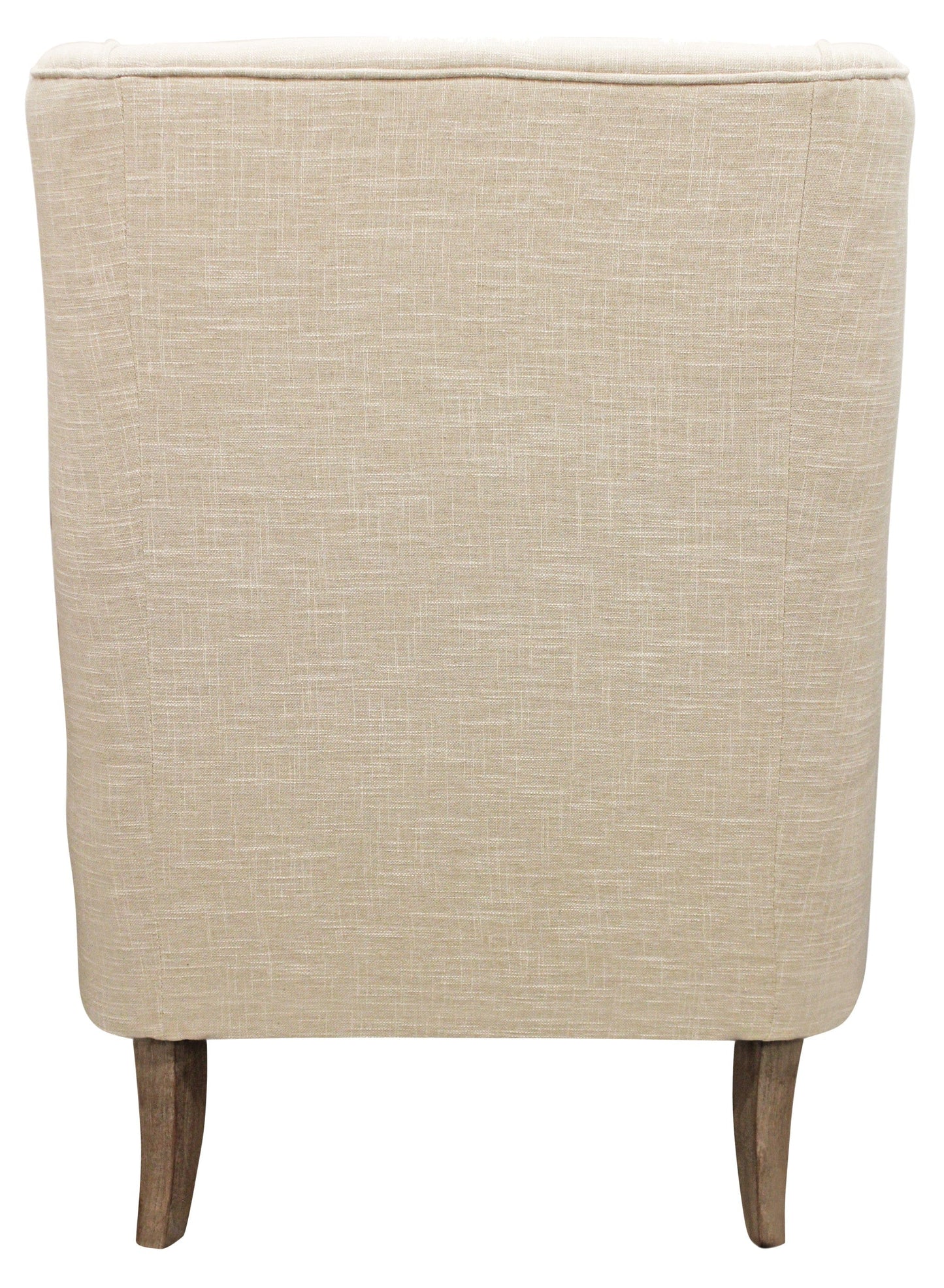 29" Natural Linen Solid Color Lounge Chair