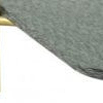 43" Gold And Clear Glass Square Coffee Table With Shelf