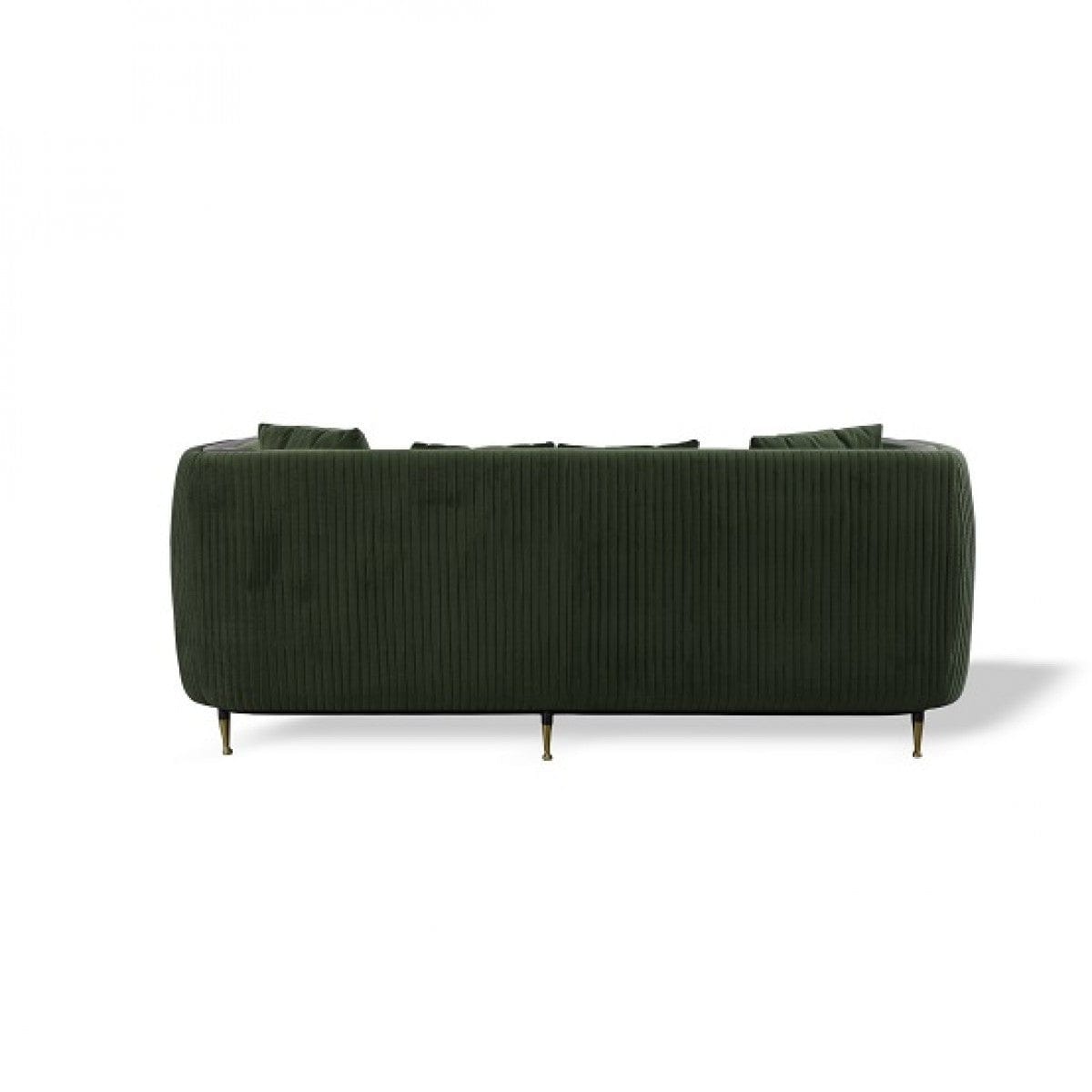 84" Dark Moss Green Velvet Standard Sofa