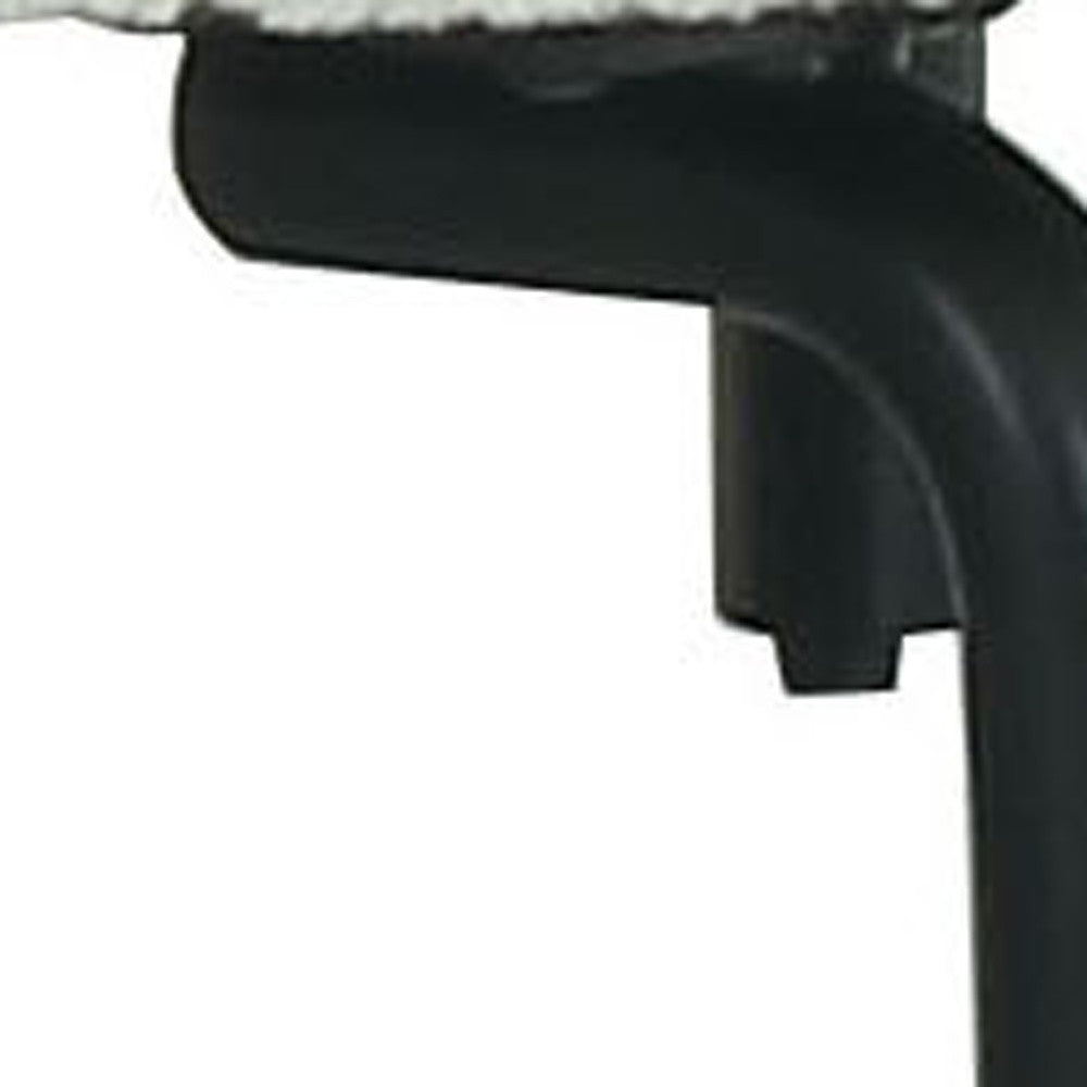 87" White Sherpa Bubble Cushion Sofa