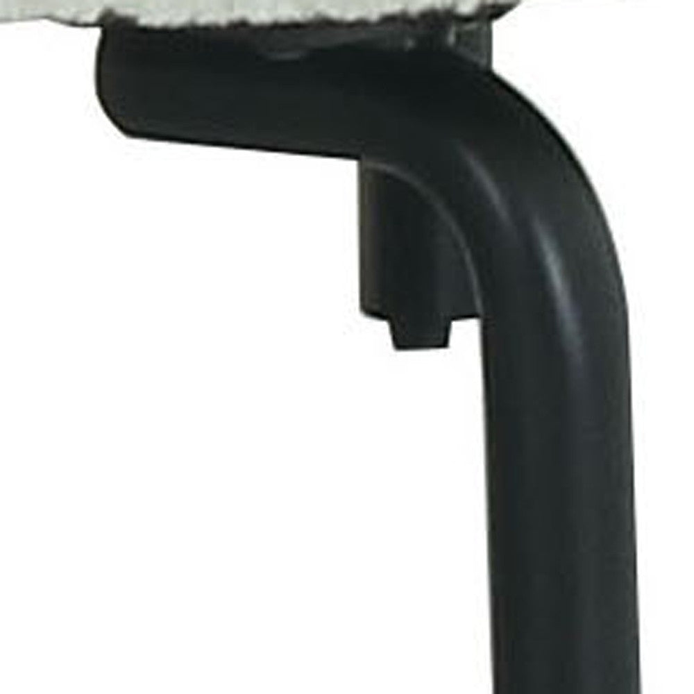 87" White Sherpa Bubble Cushion Sofa