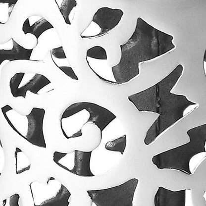 18" Silver Aluminum Round End Table