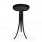 24" Black Aluminum Round End Table