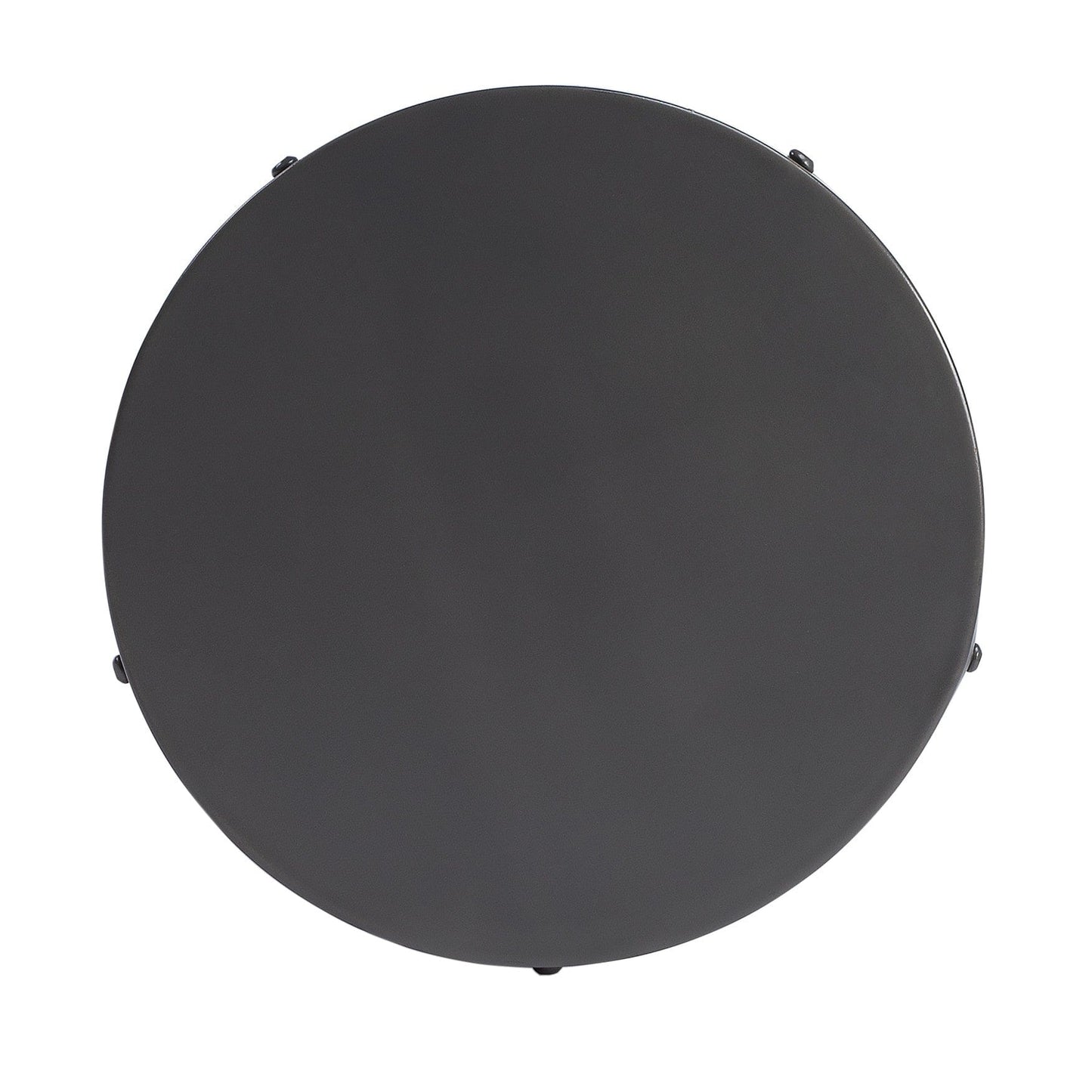 22" Gray Iron Hourglass Base Round Top End Table