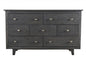 60" Gray Wash Solid Wood Seven Drawer Triple Dresser