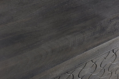 60" Gray Wash Solid Wood Seven Drawer Triple Dresser