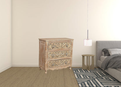 36" Antique White Solid Wood Three Drawer Standard Dresser