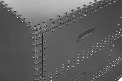 42" Silver Aluminum Three Drawer Standard Dresser