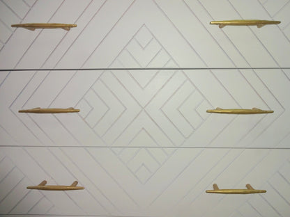 38" Ivory Solid Wood Three Drawer Standard Dresser