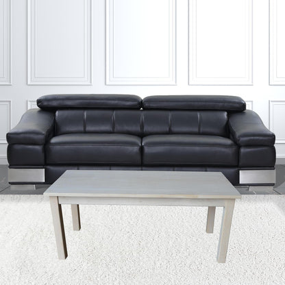 44" Unfinished Solid Wood Rectangular Coffee Table