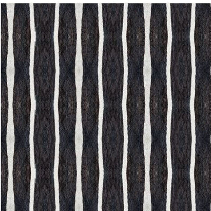 2' X 4' Black And White Modern Stripe Printed Vinyl Area Rug with UV Protection