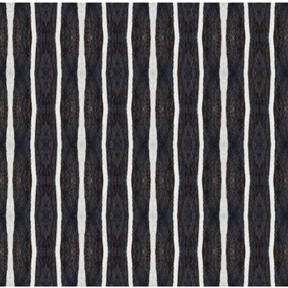 2' X 4' Black And White Modern Stripe Printed Vinyl Area Rug with UV Protection