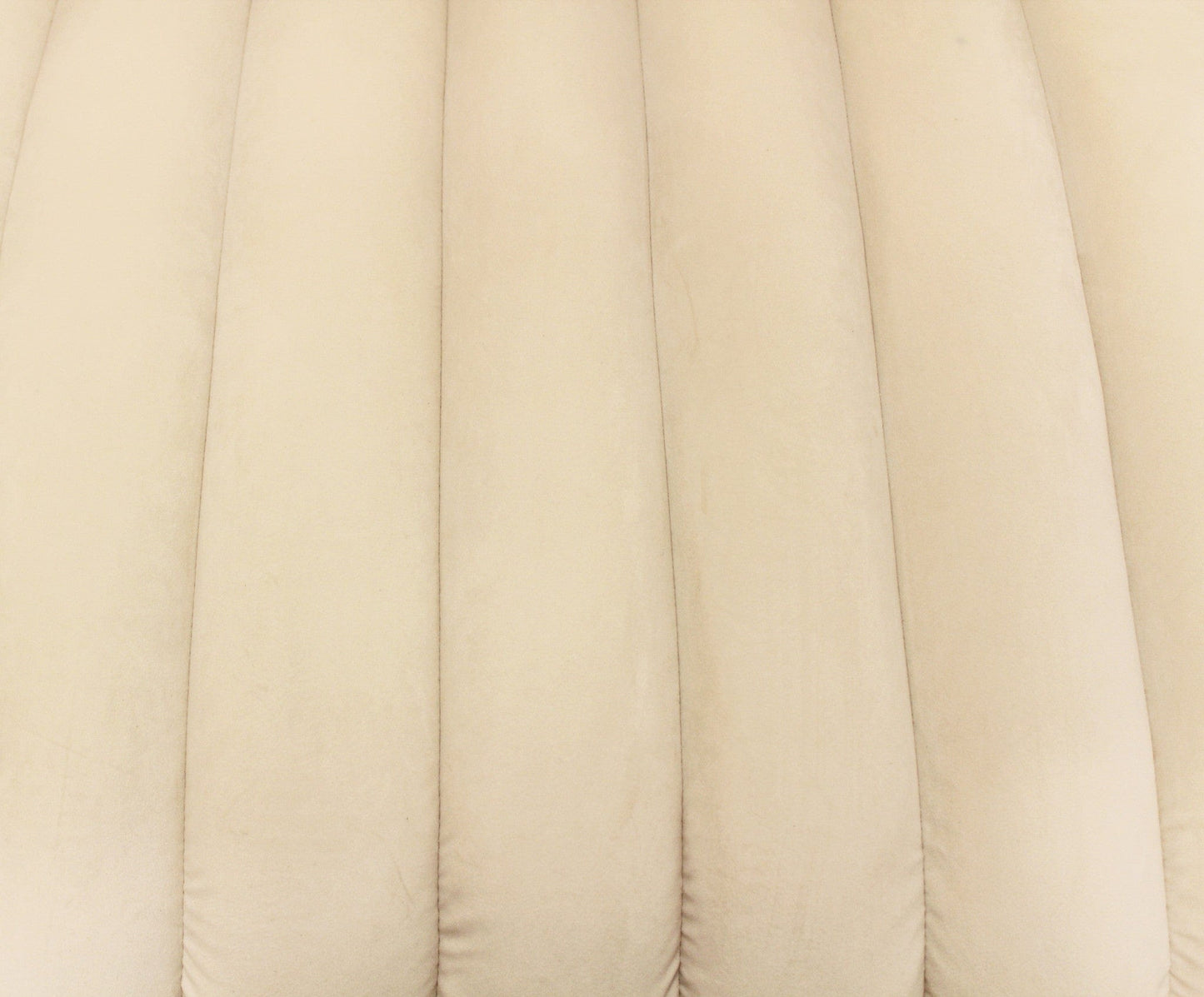 90" Ivory Channeled Velvet and Gold Standard Sofa