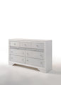 63" White Manufactured Wood Nine Drawer Standard Dresser