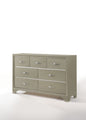 58" Champagne Manufactured Wood Seven Drawer Standard Dresser