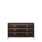 63" Dark Merlot Manufactured Wood Six Drawer Standard Dresser