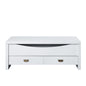 45" White Manufactured Wood Rectangular Lift Top Coffee Table With Two Drawers