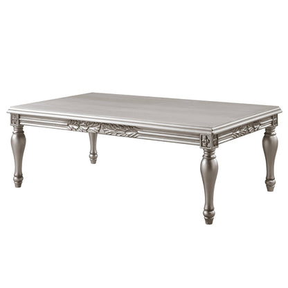 24" Platinum Manufactured Wood Rectangular Coffee Table