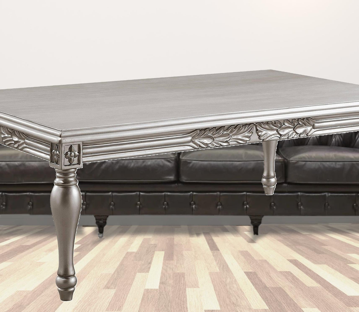 24" Platinum Manufactured Wood Rectangular Coffee Table