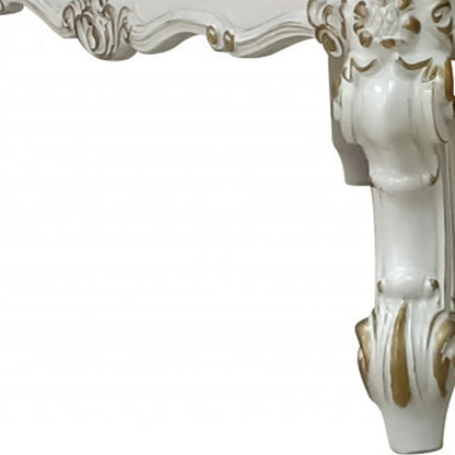 24" Antique Pearl Manufactured Wood Rectangular Coffee Table