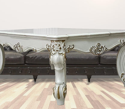 24" Antique Pearl Manufactured Wood Rectangular Coffee Table