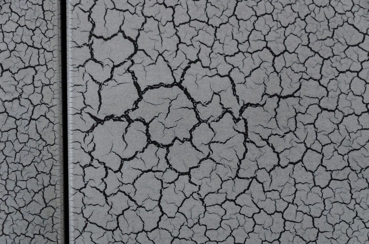 59" Gunmetal Grey Crackle Finish Six Drawer Double Dresser