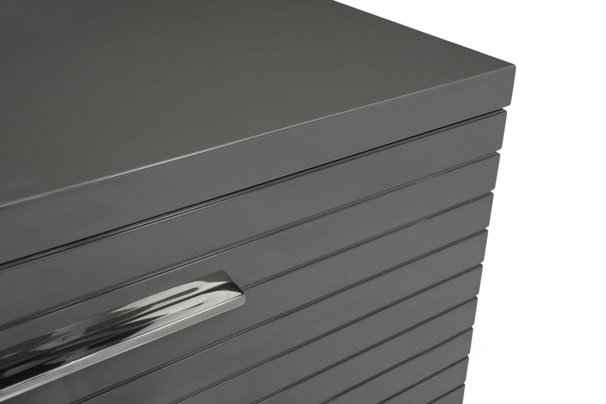 59" Grey Solid And Manufactured Wood Six Drawer Standard Dresser