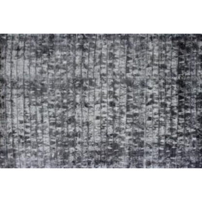 8' x 11' Silver And Charcoal Striped Hand Loomed Area Rug