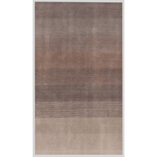 9' X 12' Violet Taupe And Brown Ombre Hand Loomed Area Rug