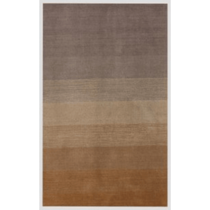 5' X 8' Gold And Rust Ombre Hand Loomed Area Rug