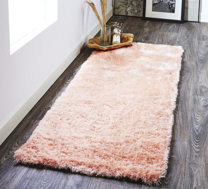 2' X 3' Pink Shag Tufted Handmade Area Rug