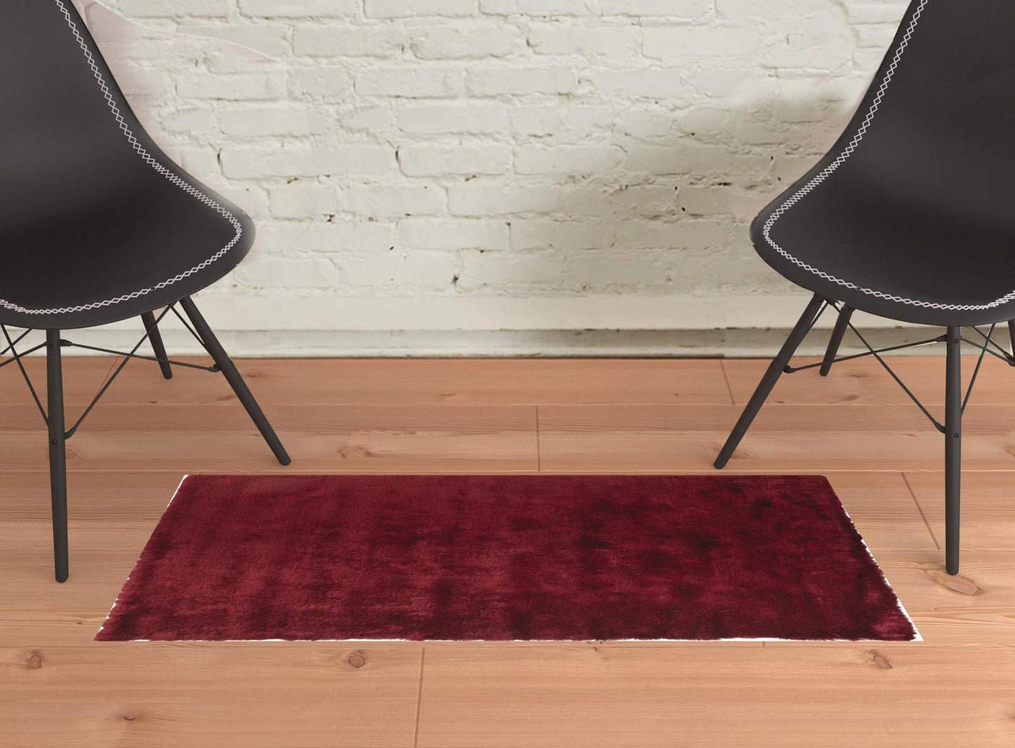 2' X 3' Pink Shag Tufted Handmade Area Rug