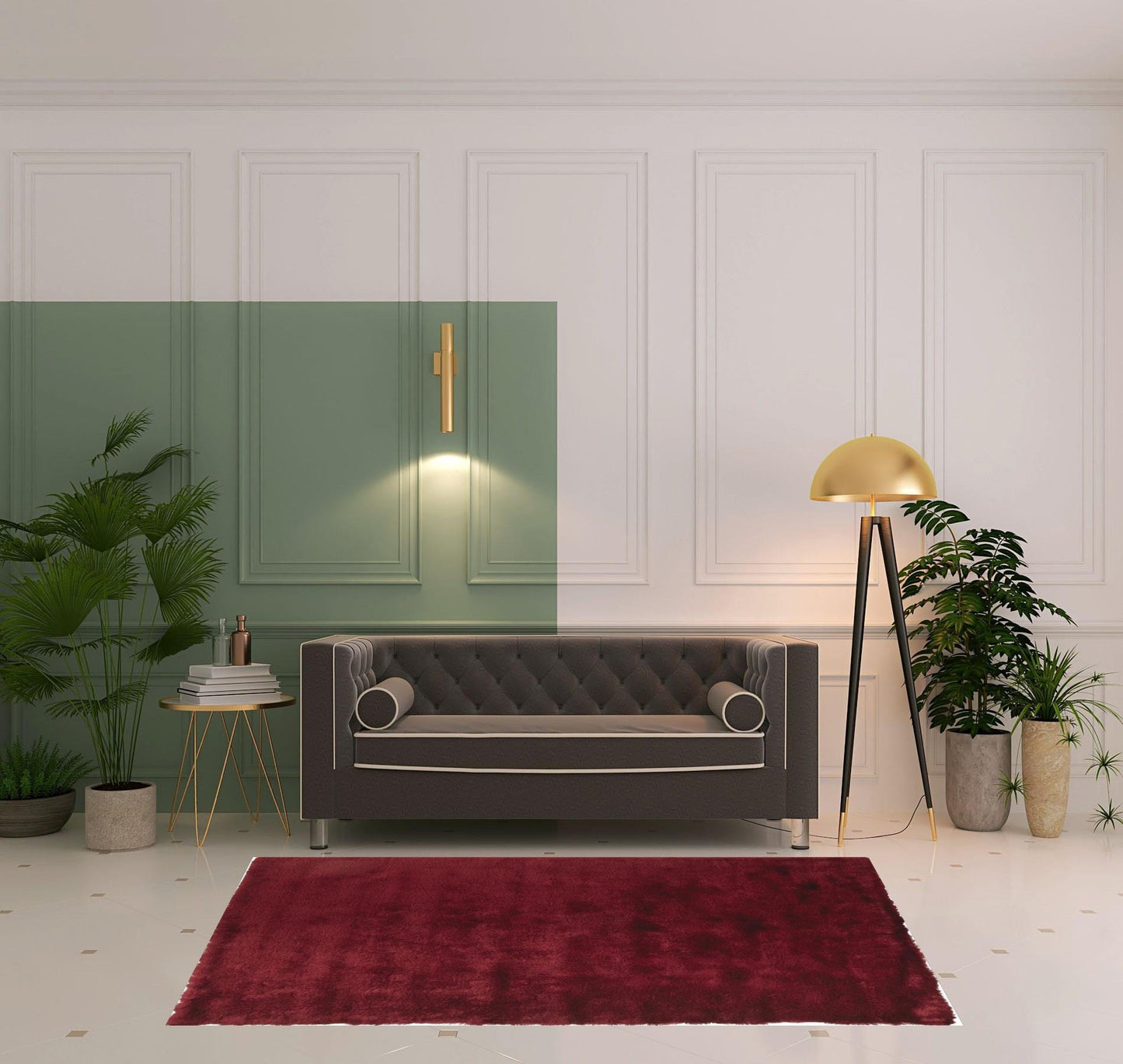 2' X 3' Pink Shag Tufted Handmade Area Rug