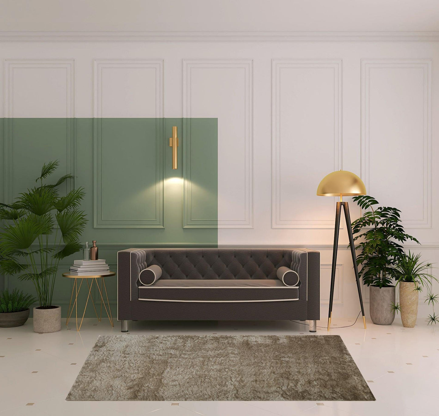 2' X 3' Pink Shag Tufted Handmade Area Rug