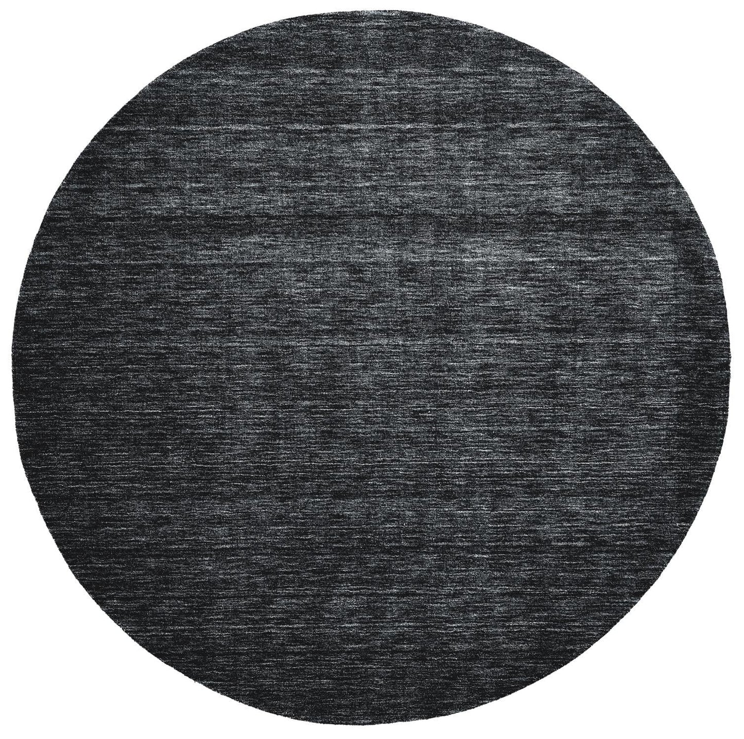 4' X 6' Black Wool Hand Woven Stain Resistant Area Rug