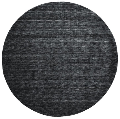 4' X 6' Black Wool Hand Woven Stain Resistant Area Rug