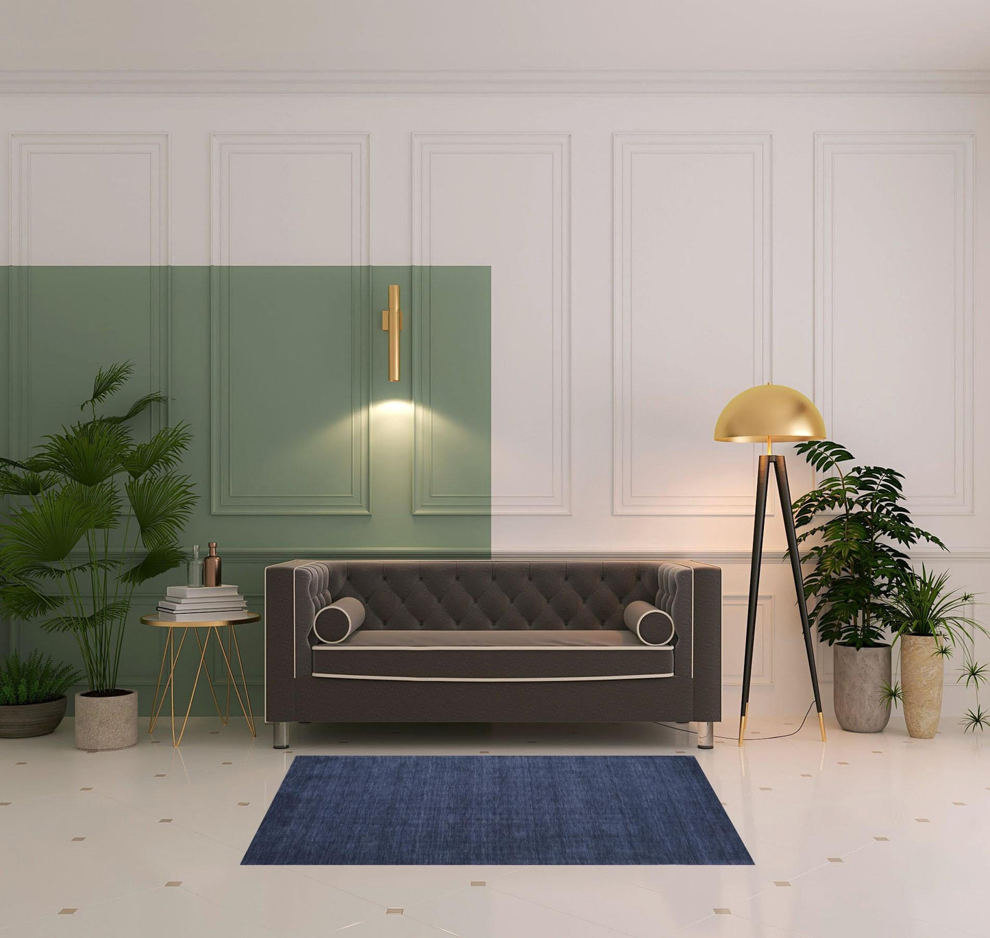 4' X 6' Black Wool Hand Woven Stain Resistant Area Rug