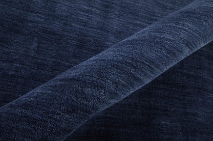 4' X 6' Black Wool Hand Woven Stain Resistant Area Rug