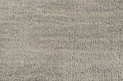 4' X 6' Black Wool Hand Woven Stain Resistant Area Rug