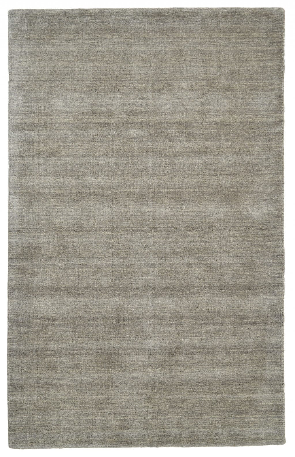 4' X 6' Black Wool Hand Woven Stain Resistant Area Rug