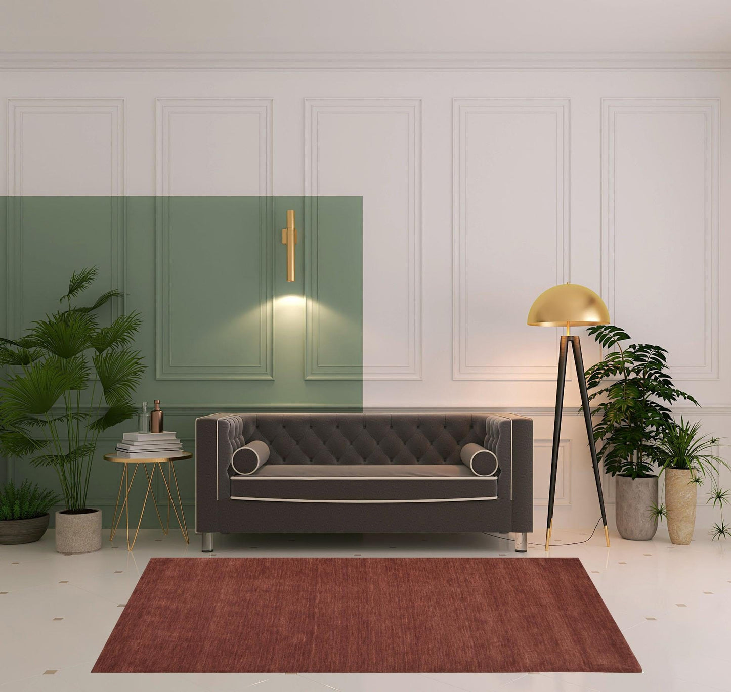 4' X 6' Black Wool Hand Woven Stain Resistant Area Rug