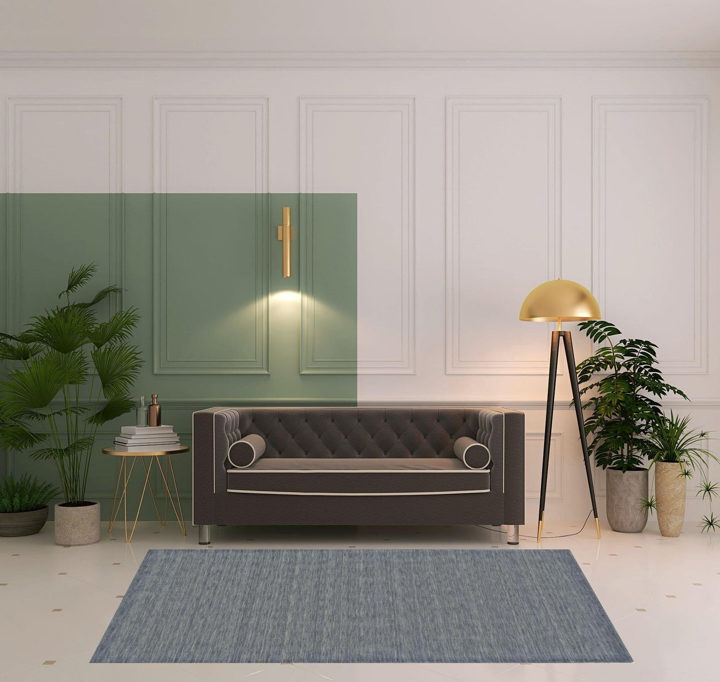 4' X 6' Black Wool Hand Woven Stain Resistant Area Rug