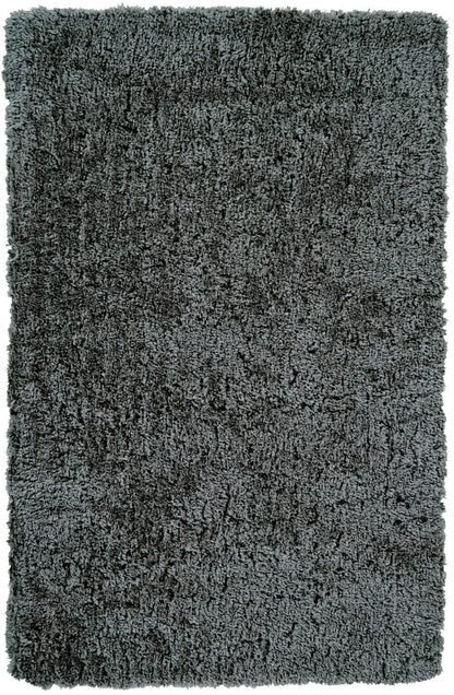 2' X 3' Gray Silver And Taupe Shag Tufted Handmade Stain Resistant Area Rug