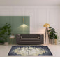 4' X 6' Black Gray And Gold Geometric Stain Resistant Area Rug