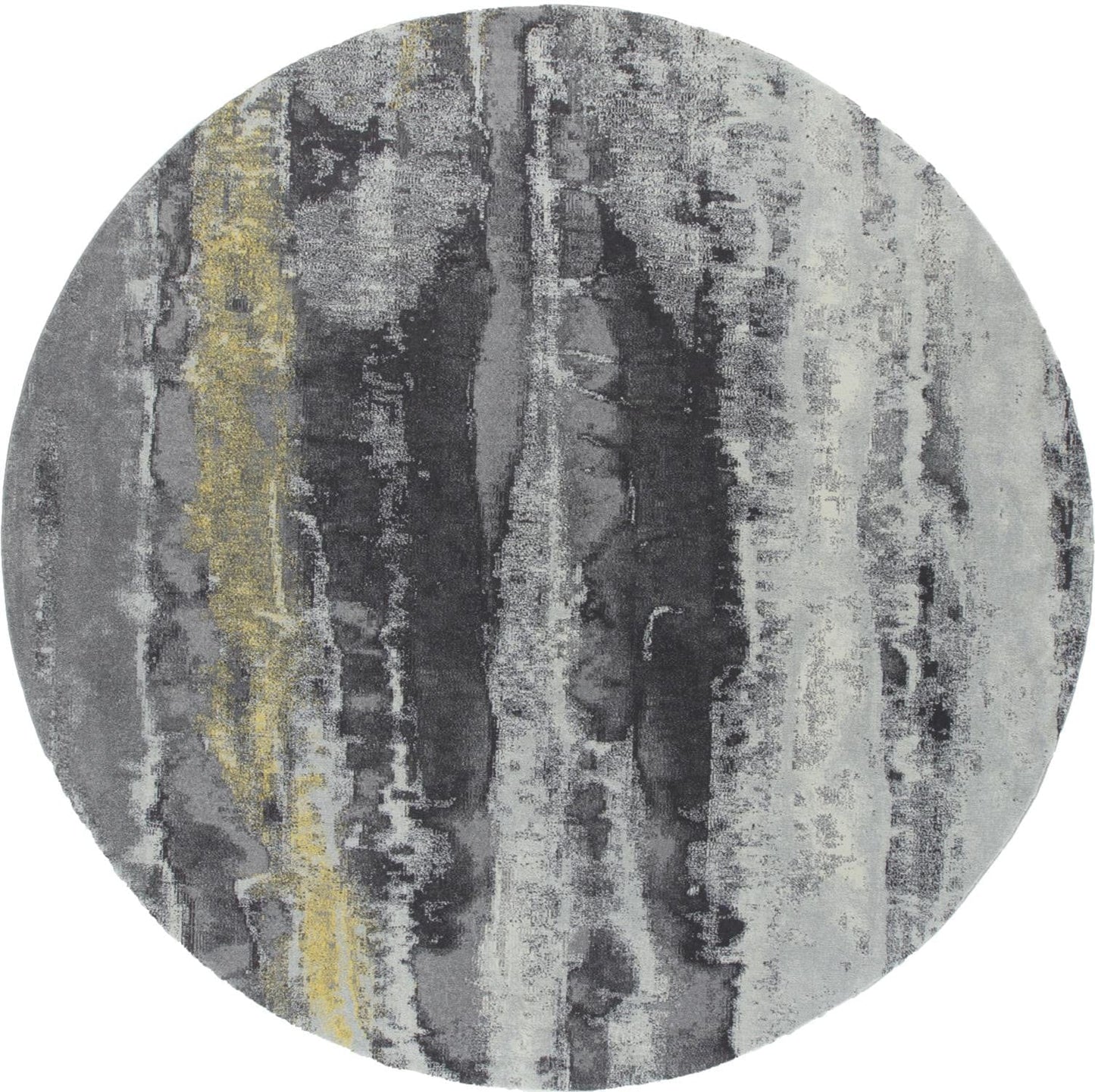 4' X 6' Gray And Black Abstract Stain Resistant Area Rug