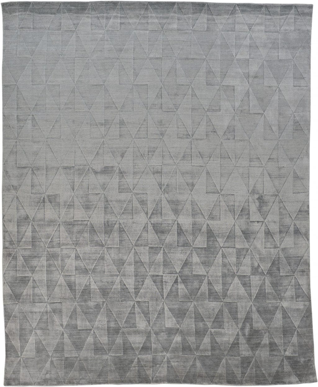 4' X 6' Taupe Geometric Hand Woven Area Rug