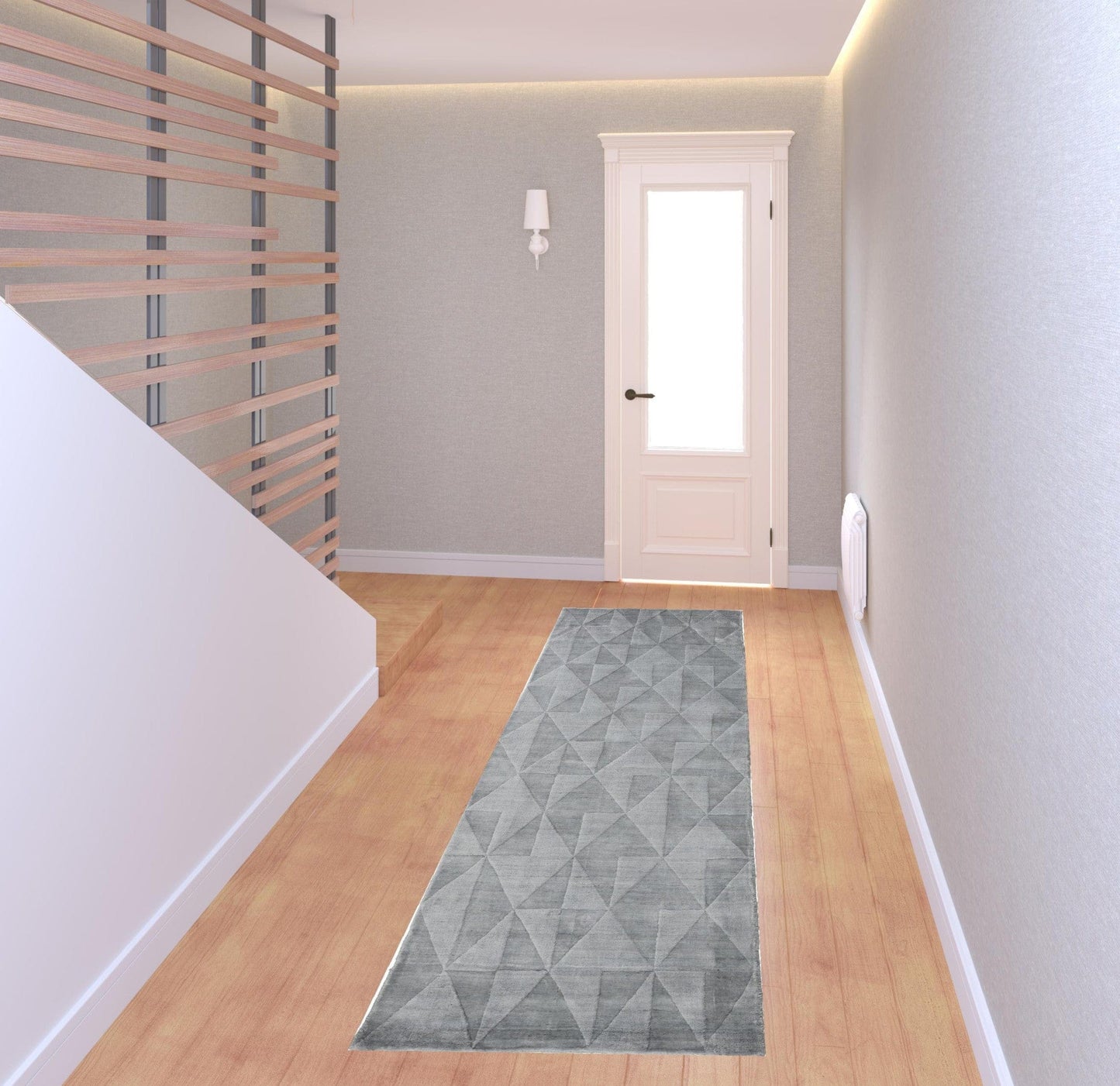 4' X 6' Taupe Geometric Hand Woven Area Rug